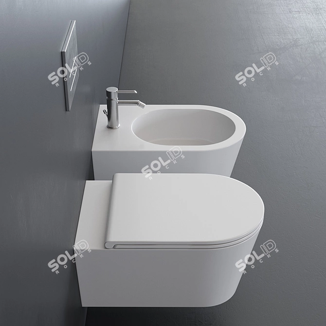 Alice Ceramica Hide Wall-Hung WC 3D model image 2