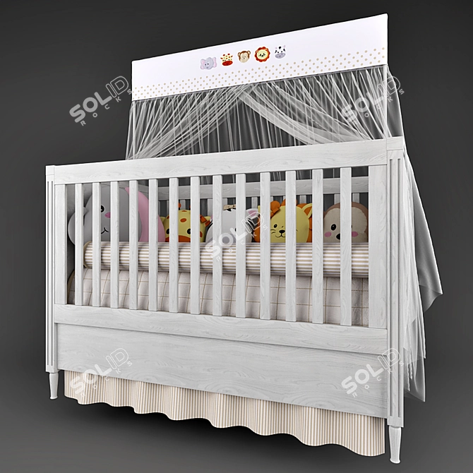 Safari Friends Crib Set 3D model image 2