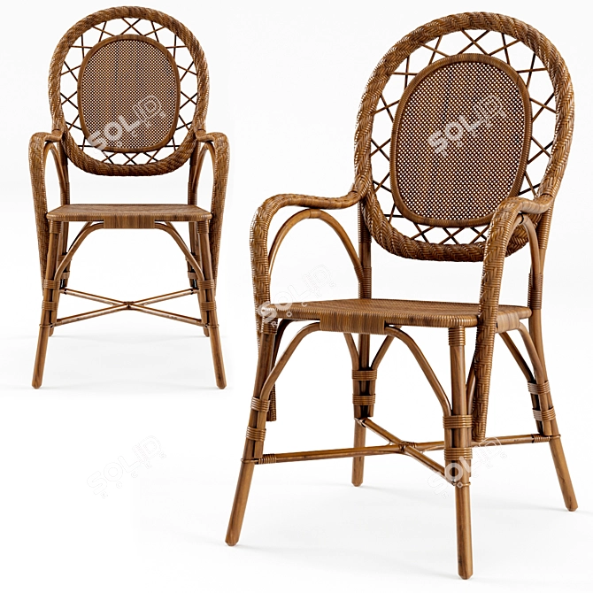 Romantica Chair: Beautifully Elegant Outdoor Seating 3D model image 1