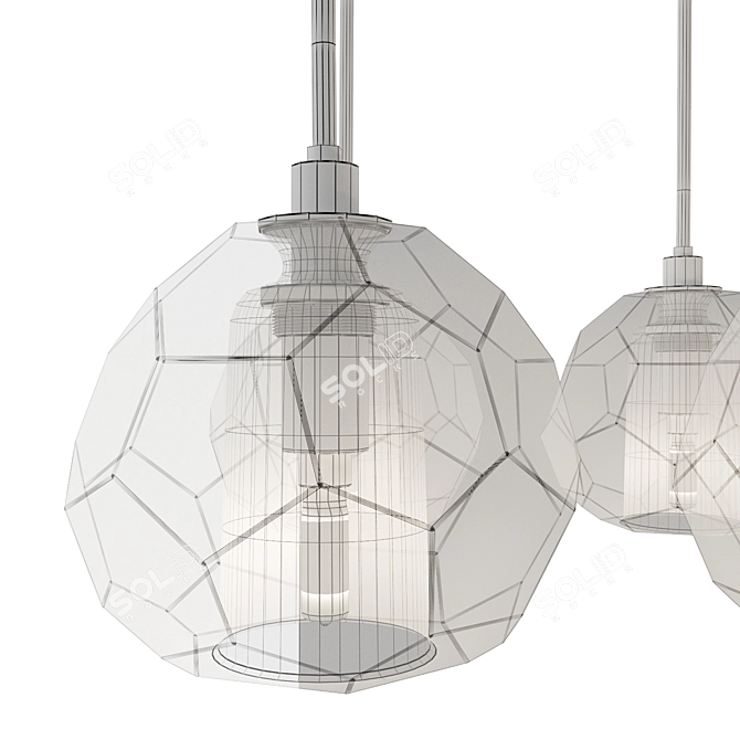 Elegant Crystal Chandelier: RH Modern 3D model image 2