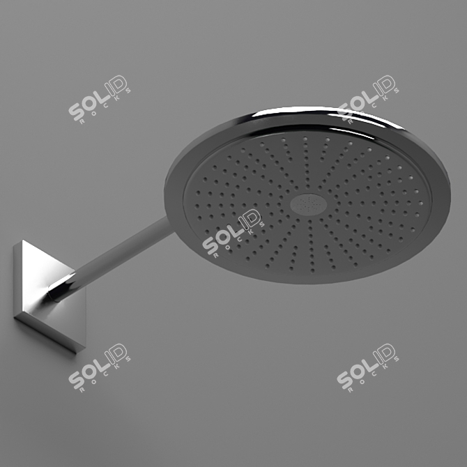 Modern Acrylic Bathtub Set 3D model image 3