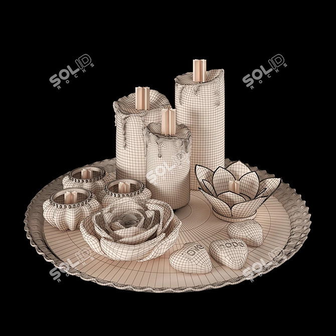 Luxury Candle Set: Handcrafted Elegance 3D model image 3