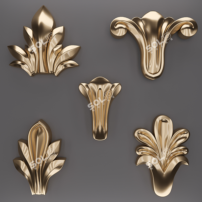 3D TrimOrnaments Pack - 5 Models 3D model image 1