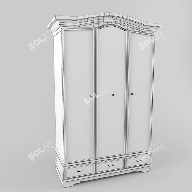 Elegant Wardrobe with Spacious Design 3D model image 3