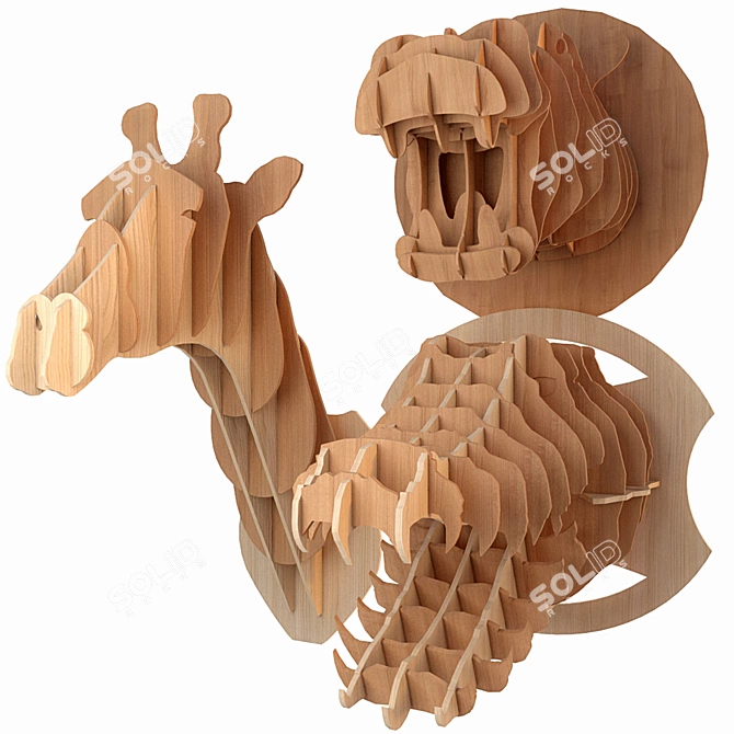 3D Animal Trophy Collection 3D model image 1