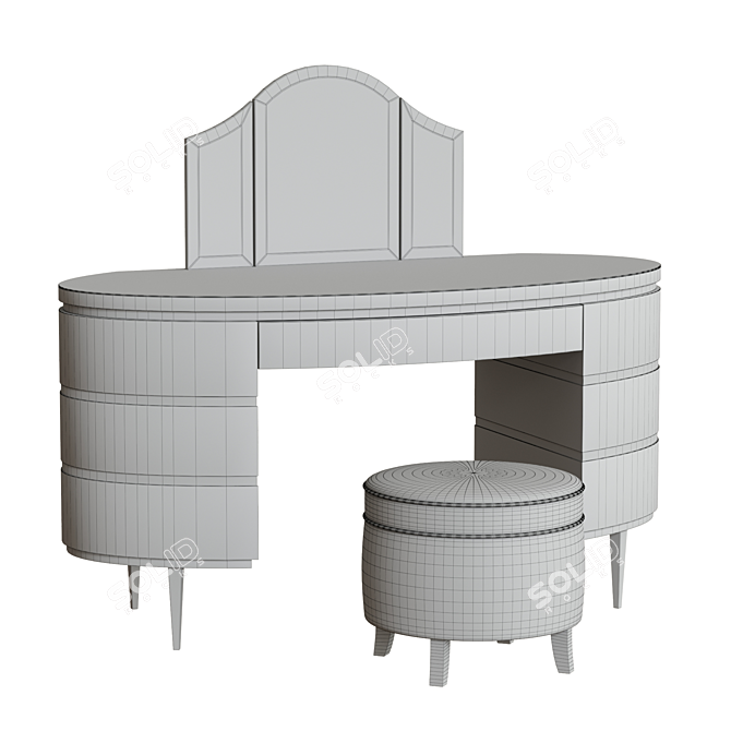 Title: Elegant Vanity Table 3D model image 3