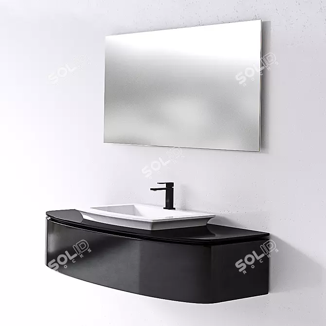 Sleek Glossy Black Karol Bania 3D model image 1