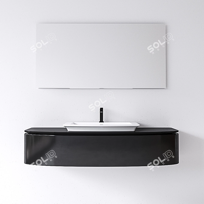 Sleek Glossy Black Karol Bania 3D model image 2