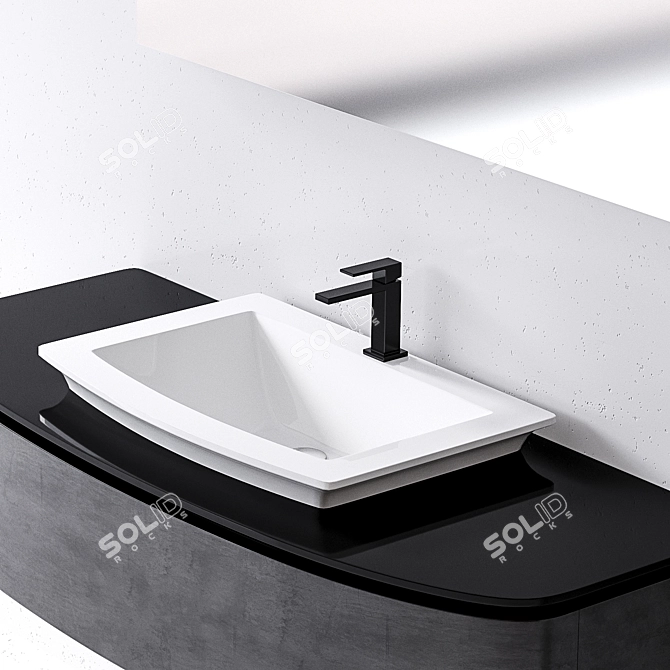 Sleek Glossy Black Karol Bania 3D model image 3