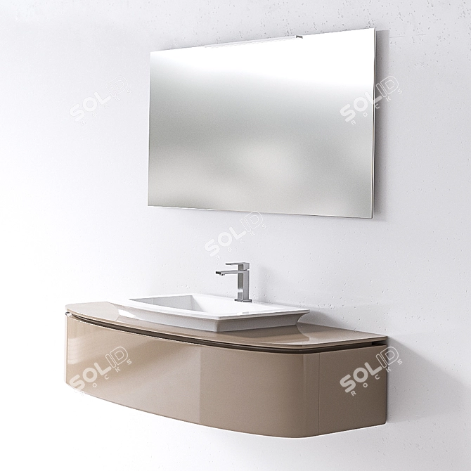Luxury Grigio Corda Bathroom Vanity 3D model image 1