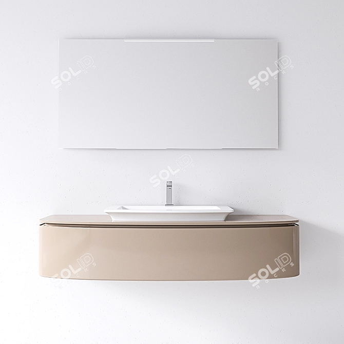 Luxury Grigio Corda Bathroom Vanity 3D model image 2