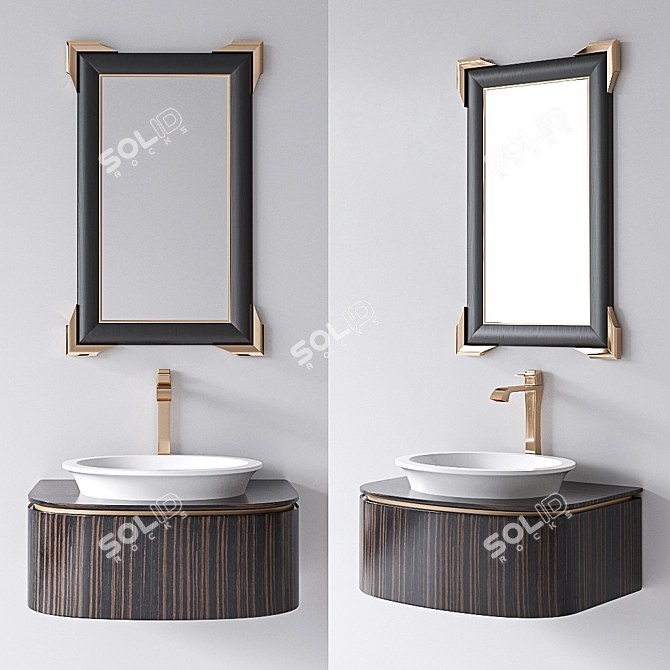 Luxurious Karol Bania Ebony Gold 3D model image 1