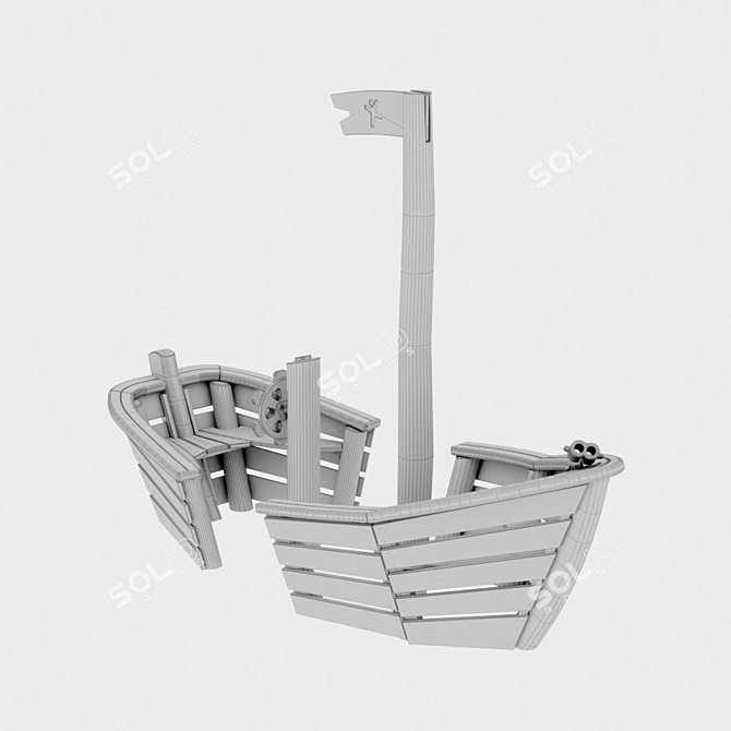 Kompan "Ship" - Children's Playground Complex 3D model image 2