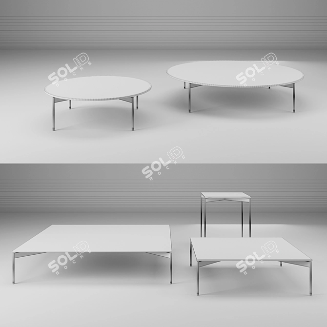 Sleek Chic Profim Table 3D model image 3