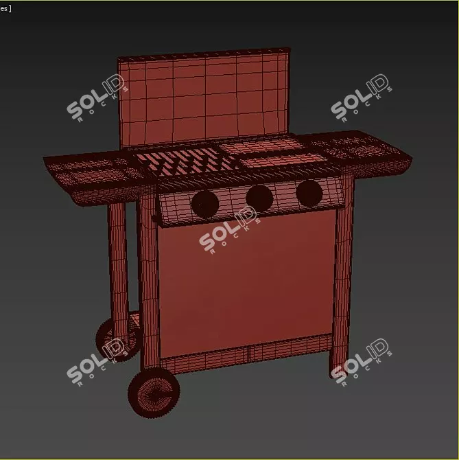 GrillKing Gas Barbecue 3D model image 3