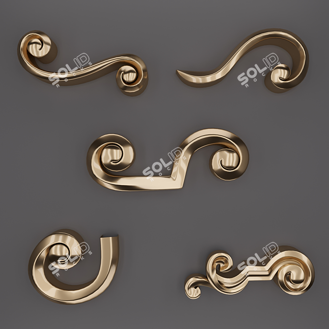 3D Trim Ornament Pack 3D model image 1