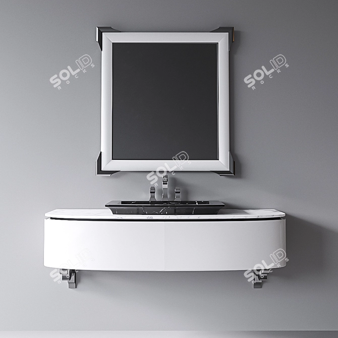 Luxury Karol Bania Glossy Bianco Canapa 3D model image 1