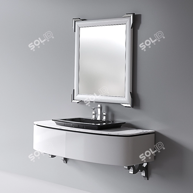 Luxury Karol Bania Glossy Bianco Canapa 3D model image 2