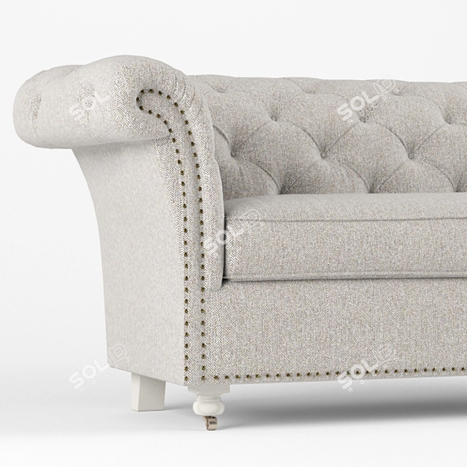 Elegant Westchester Sofa: 250x81x90cm 3D model image 2