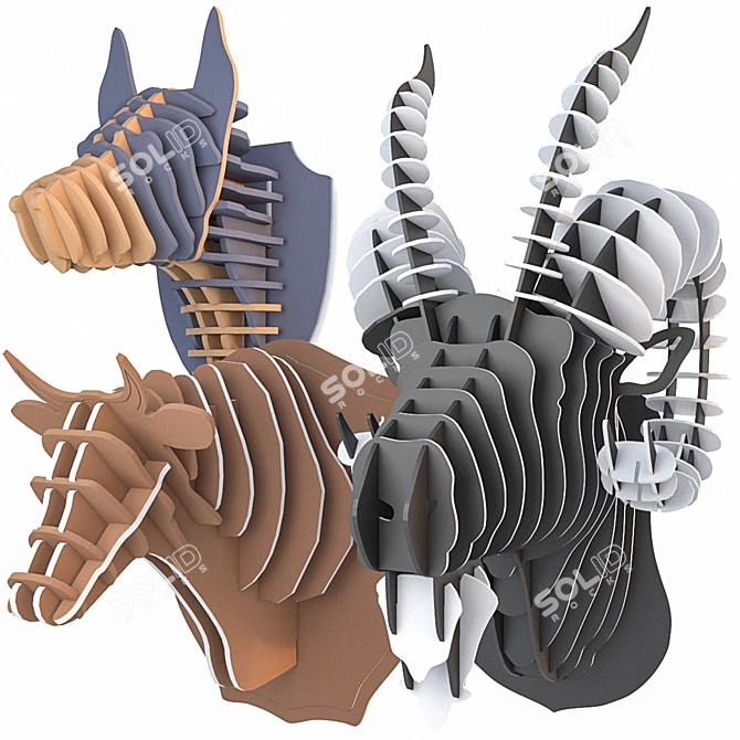 Wildlife Wall Mount Collection 3D model image 1