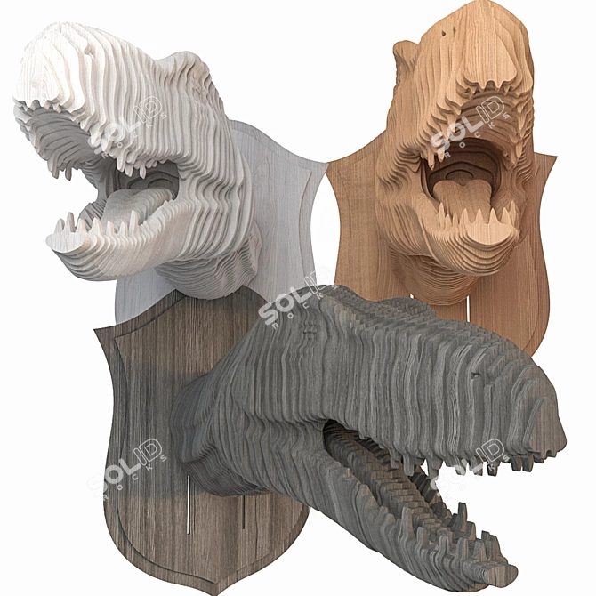 Velociraptor Trophy: Unique Dino Decor 3D model image 1