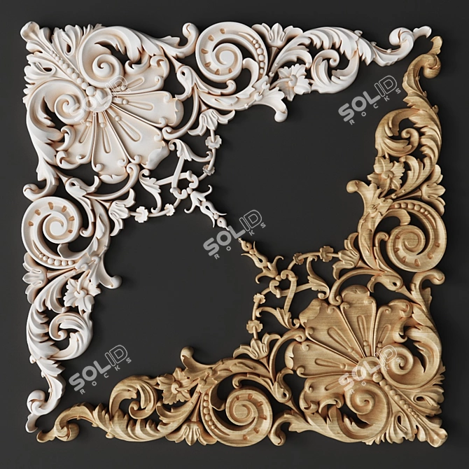 Elegant Corner Accent Pad 3D model image 1