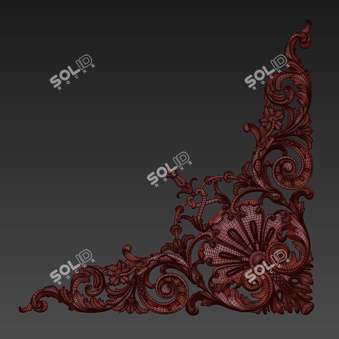 Elegant Corner Accent Pad 3D model image 2