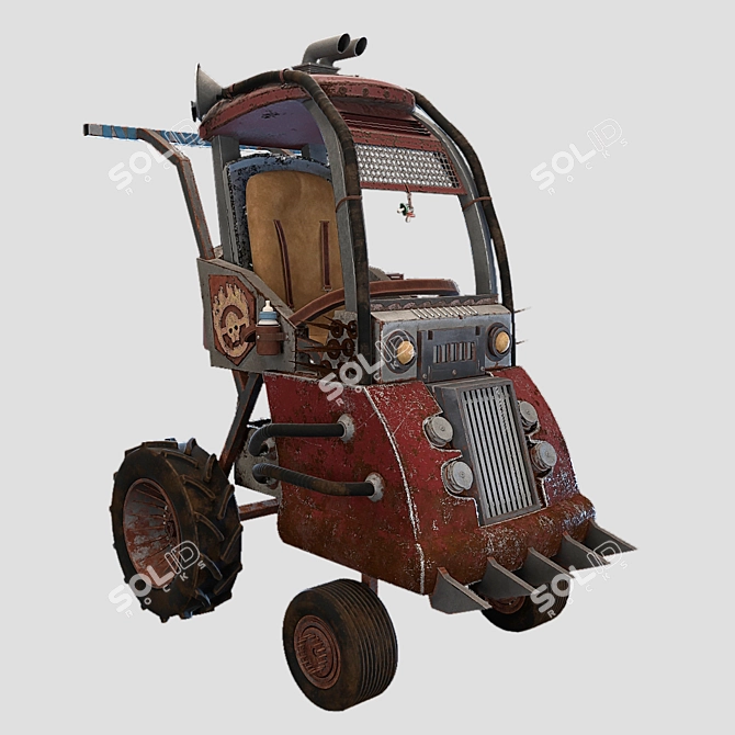 Mad Max Inspired Stroller 3D model image 3