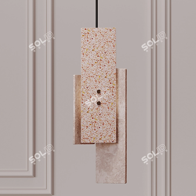 Remodern Pink Terrazzo Pendant Light 3D model image 1