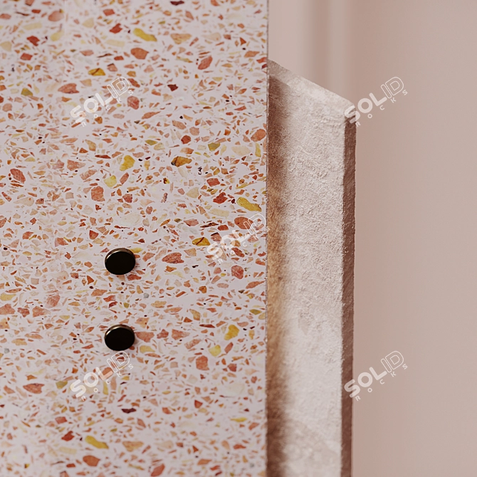 Remodern Pink Terrazzo Pendant Light 3D model image 2