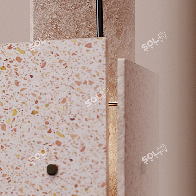 Remodern Pink Terrazzo Pendant Light 3D model image 3