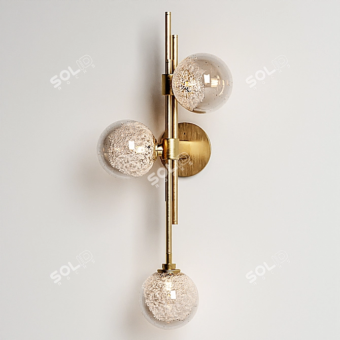 Mystic Glow Trilogy Wall Sconce 3D model image 1