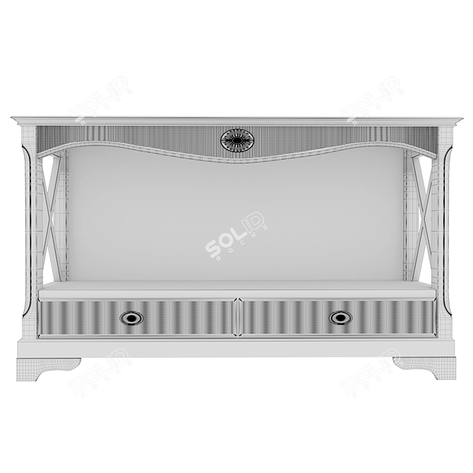 Fiesole Retrodivan Console - Italian-Made, CAVIO CASA, 1390 x 420 x h820 mm 3D model image 3