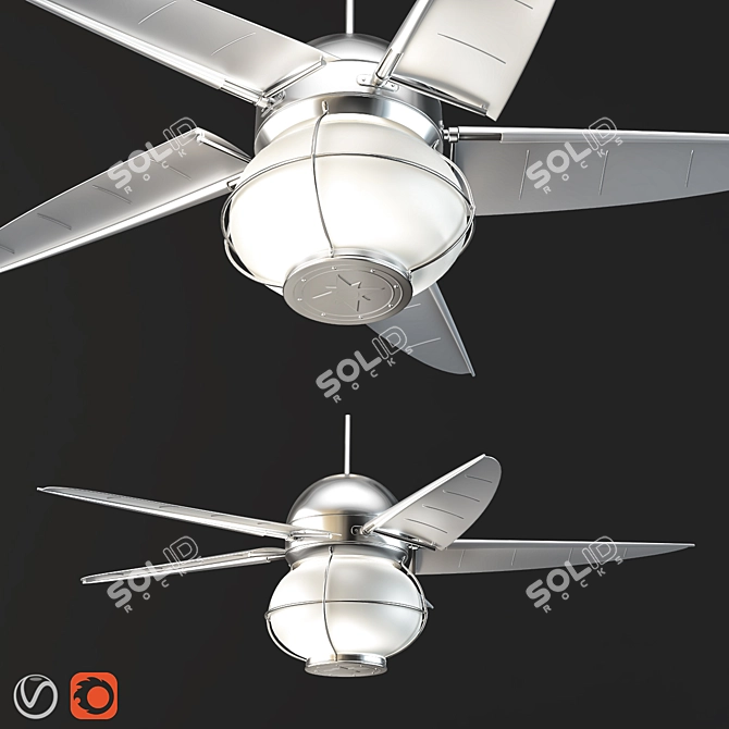 Modern Magellan Ceiling Fan 3D model image 1