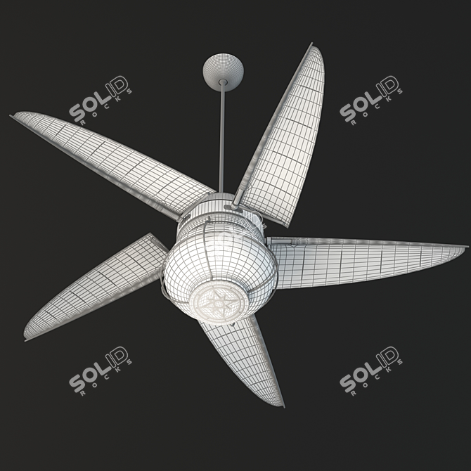 Modern Magellan Ceiling Fan 3D model image 3