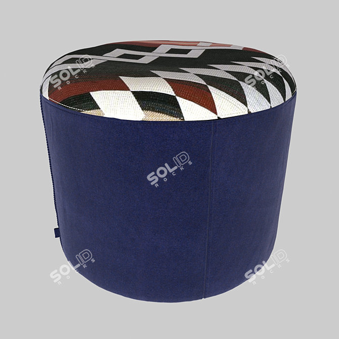 Cozy Ottoman Pouf for Relaxation 3D model image 1