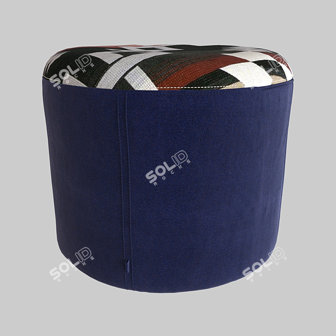 Cozy Ottoman Pouf for Relaxation 3D model image 2