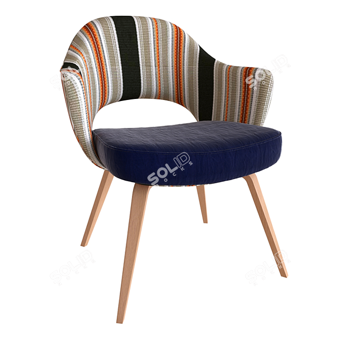 Elegant and Ergonomic: Knoll Saarinen Armchair 3D model image 1