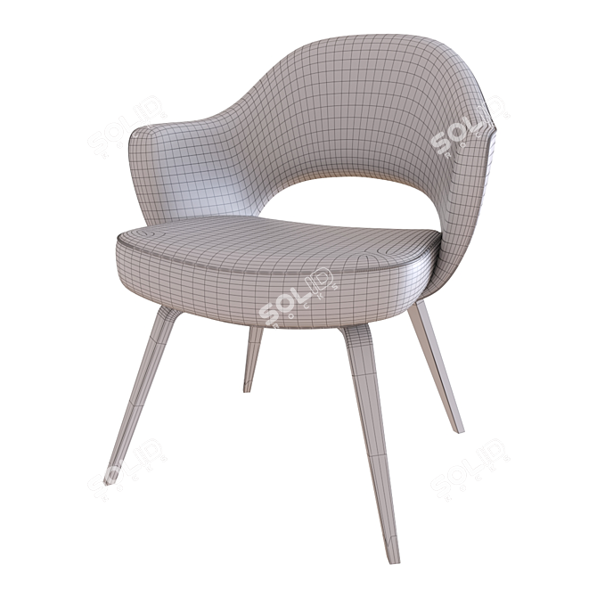 Elegant and Ergonomic: Knoll Saarinen Armchair 3D model image 3