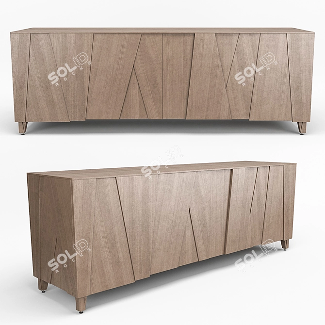 Stylish Scala Sideboard 3D model image 1