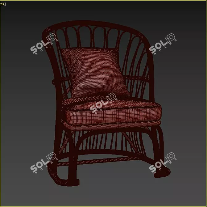 Chic Chatsworth Barrel Chair 3D model image 3