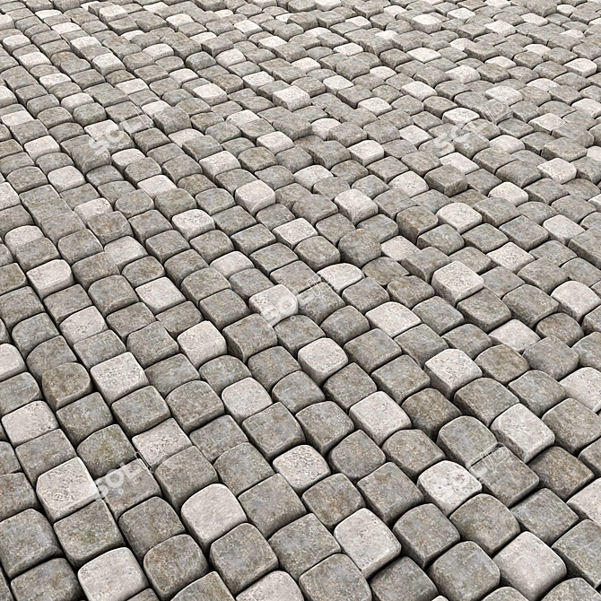 Vintage Paving Stones Collection 3D model image 1