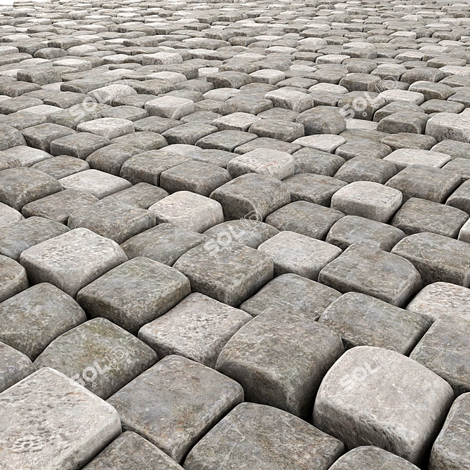 Vintage Paving Stones Collection 3D model image 2