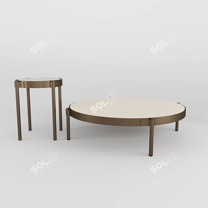 Minotti TAPE "OUTDOOR" Tables 3D model image 1