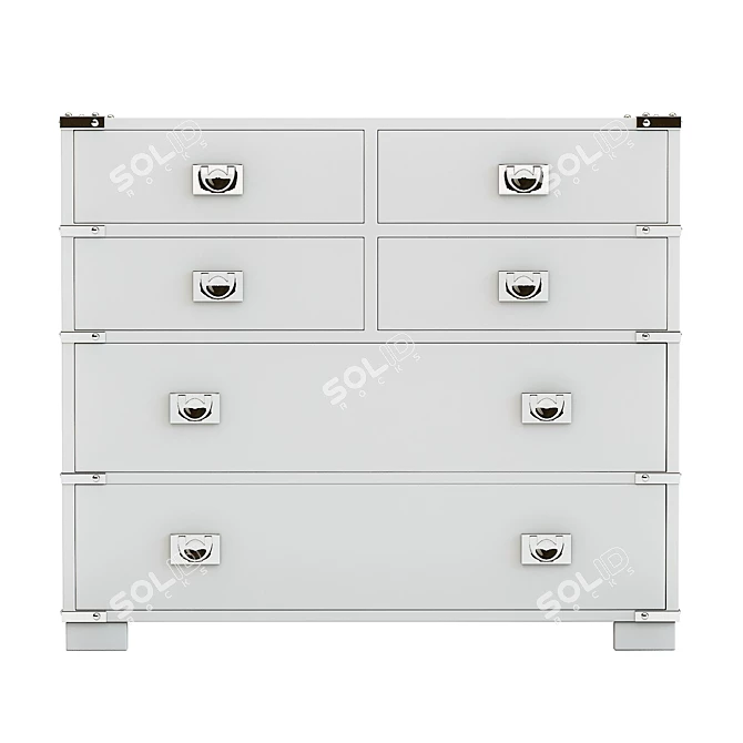 Pottery Barn Devon Dresser: Exquisite 3D Model 3D model image 3