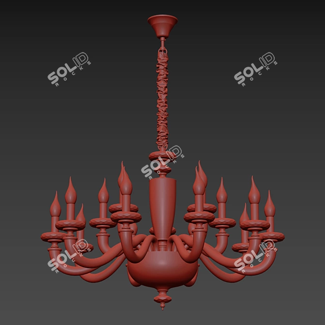 Lucia Tucci Ashanti Classic Chandelier 3D model image 2