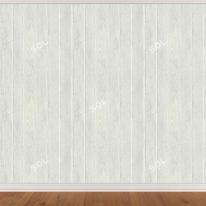 Seamless Wallpaper Set: 3 Colors 3D model image 2