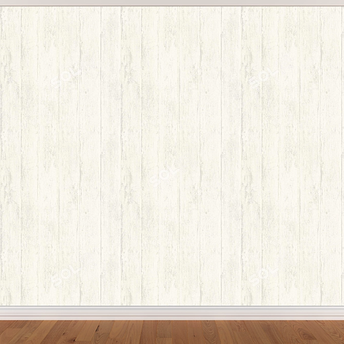 Seamless Wallpaper Set: 3 Colors 3D model image 3