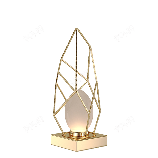 Golden Art-Deco Lamp: Lucia Tucci Naomi 3D model image 1