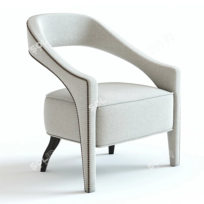 West Elm Wolseley Armchair: High-Detailed 3D Model 3D model image 1